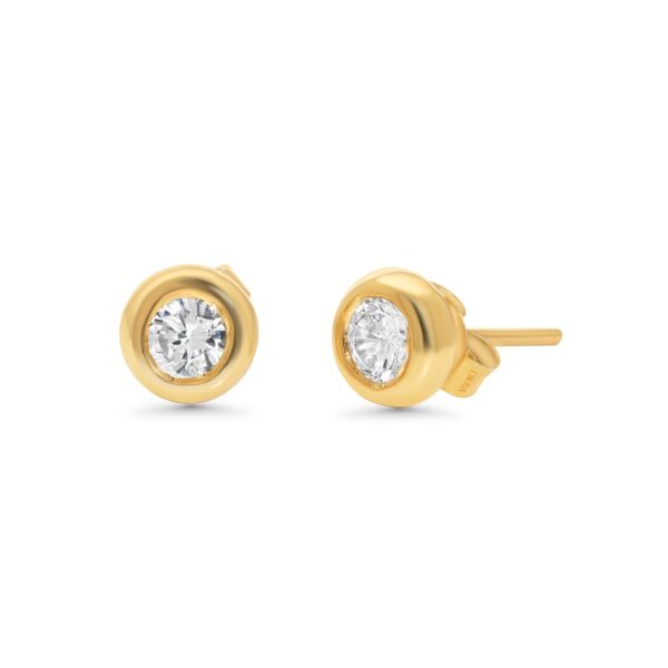 BEZEL STUD EARRINGS